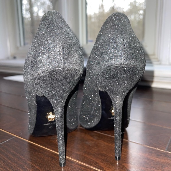 NWT Black Glitter Versace Heels - Picture 5 of 8
